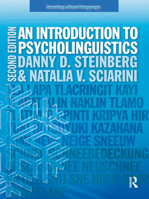 cover image of An Introduction to Psycholinguistics